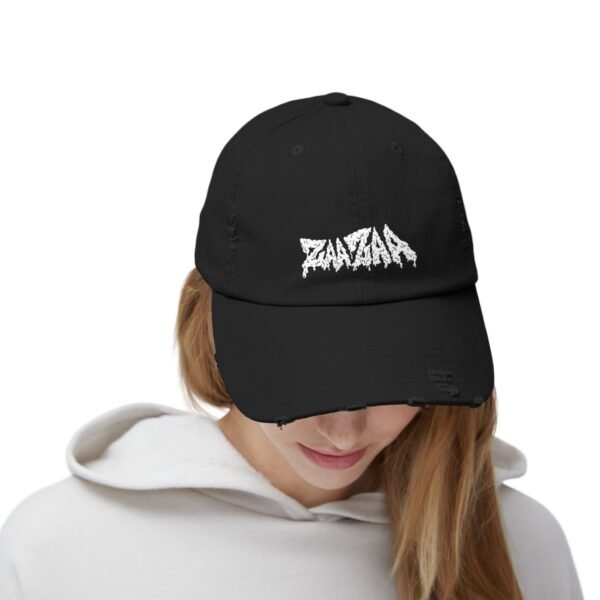 Zeus White Distressed Dad Hat - Image 4